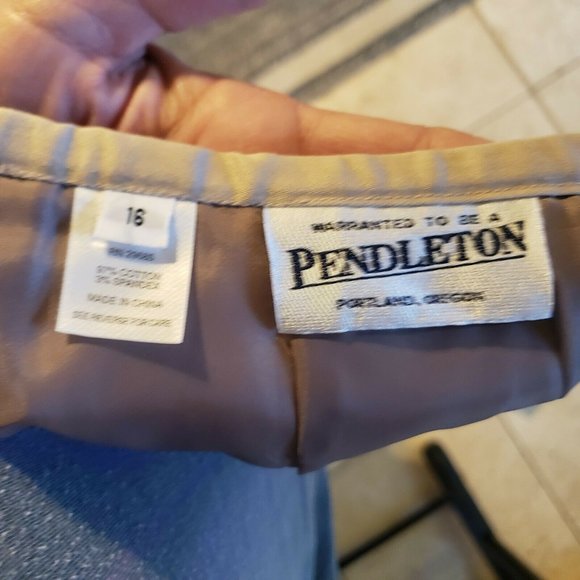 Pendleton 2 pc Jacket Pant Suit Women's Size 16 Soft Cotton Blend Y2K - Picture 5 of 12